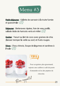 Page de menu